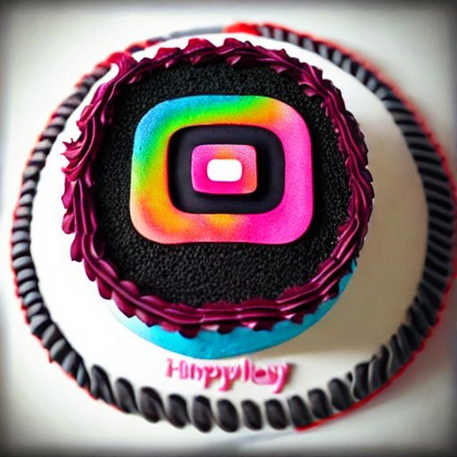 instagram logo birthday cake 