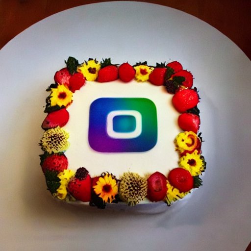 instagram logo birthday cake
