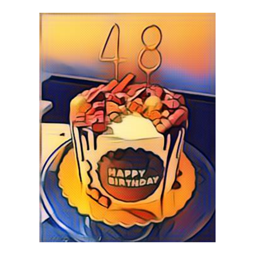 48th birthday cake