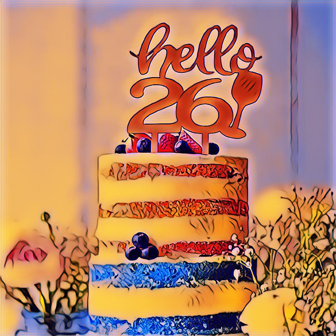 26th birthday cake