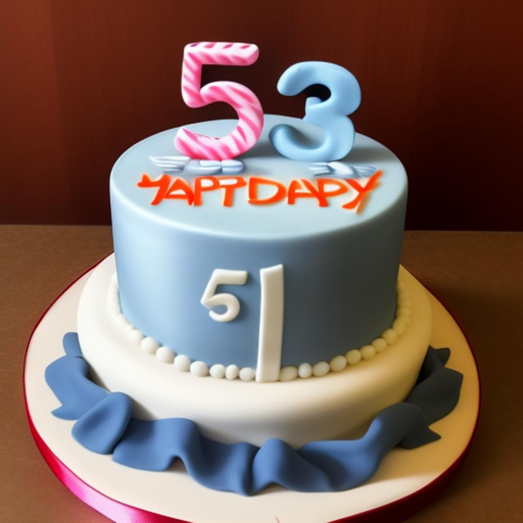 53rd birthday cake
